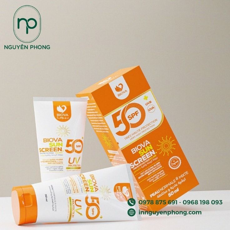 In hộp giấy đựng kem chống nắng thu hút